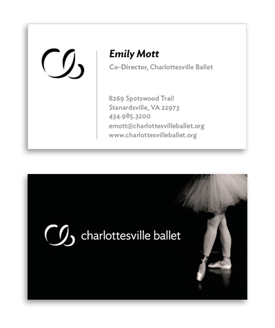 Charlottesville Ballet Business Cards
