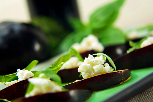 goat cheese plums