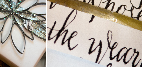 Calligraphic Gift Wrap by Lindsay Garrett