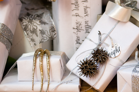 Calligraphic Gift Wrap by Lindsay Garrett