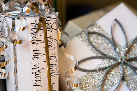 Calligraphic Gift Wrap by Lindsay Garrett