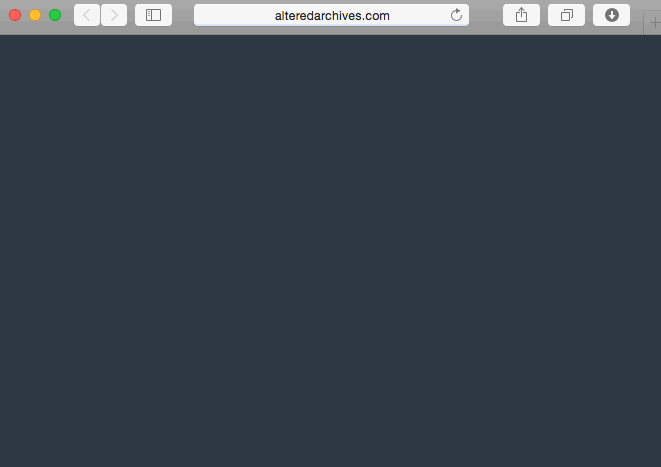 The Altered Archives homepage loading animation.
