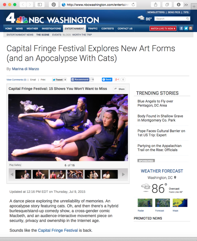 NBC 4 Washington's coverage of the Fringe preview show