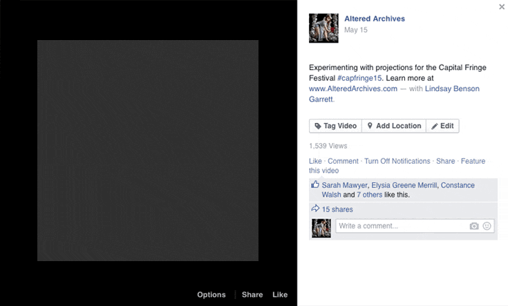 Altered Archives video on Facebook